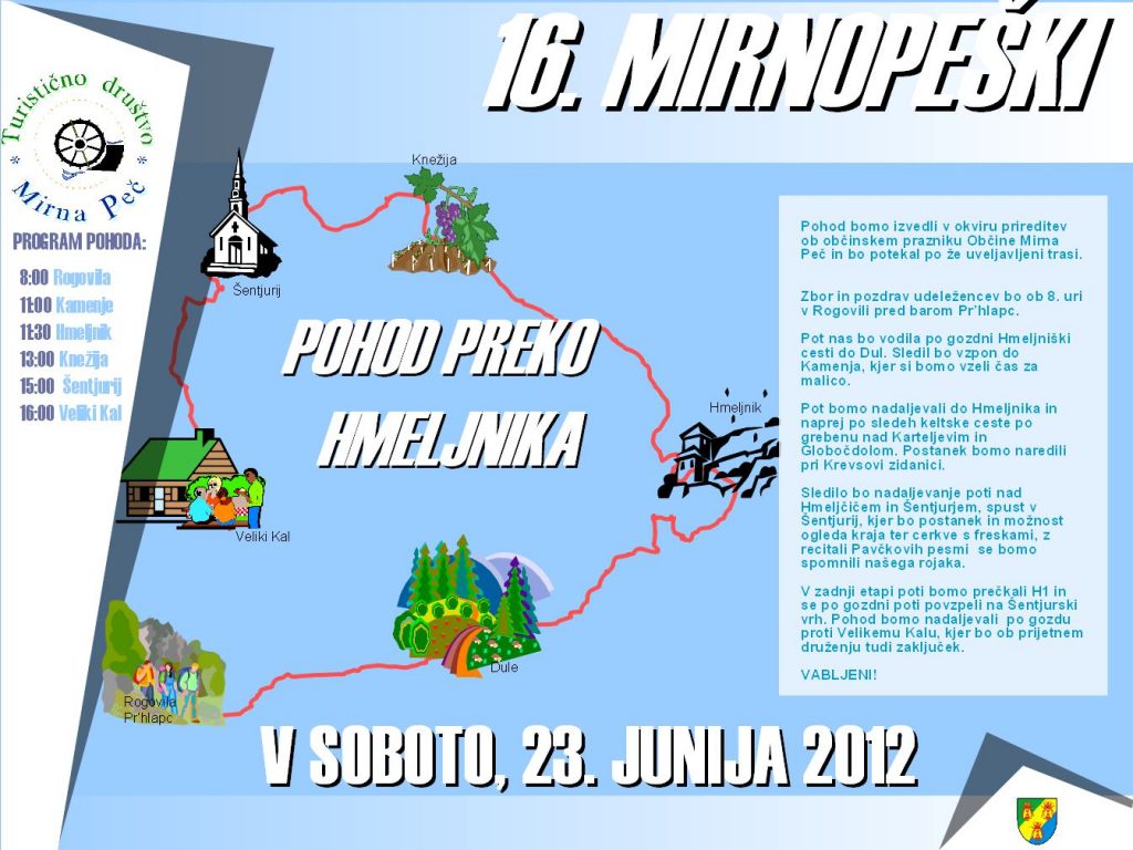 16.  mirnopeški  pohod  preko Hmeljnika